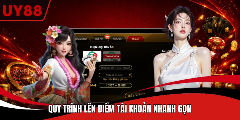 Quy trình lên điểm tài khoản nhanh gọn